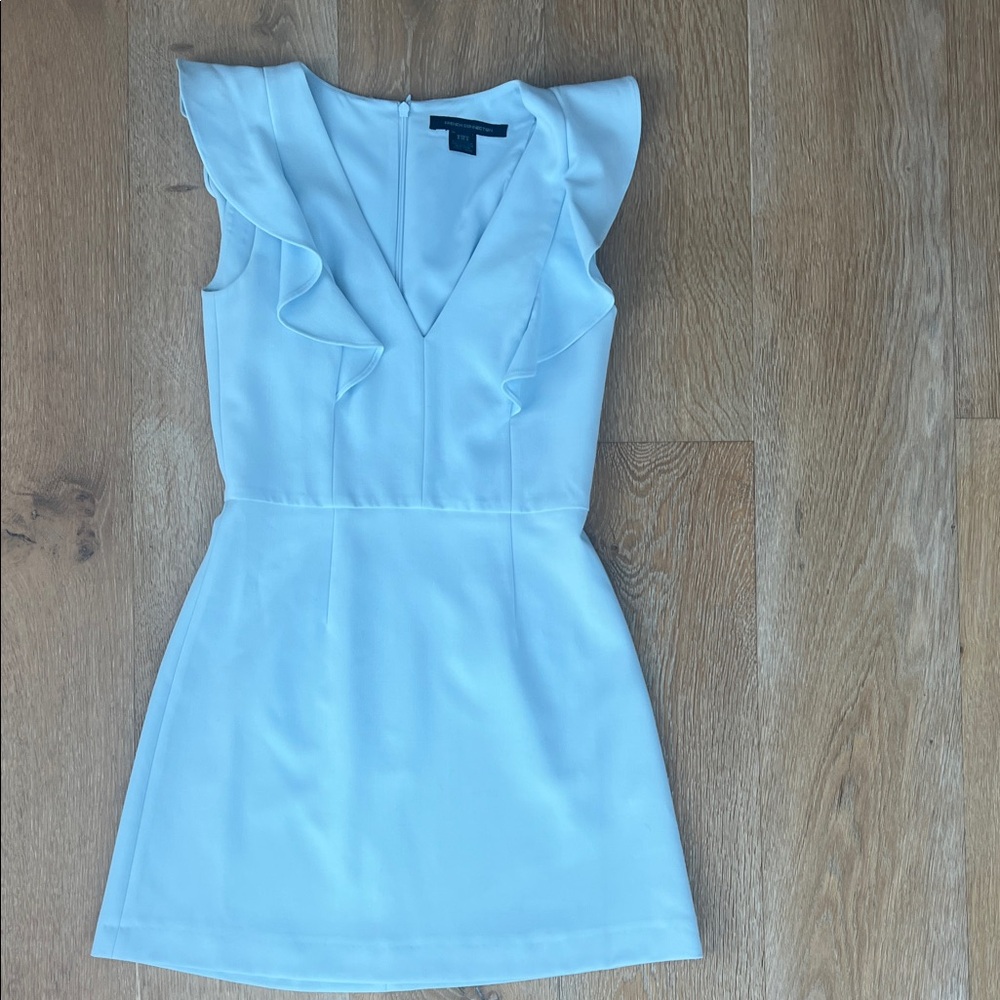 French Connection blue Mini Dress with Ruffle Sleeves